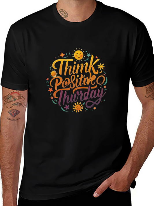 Camiseta Negra Think Positive Thursday