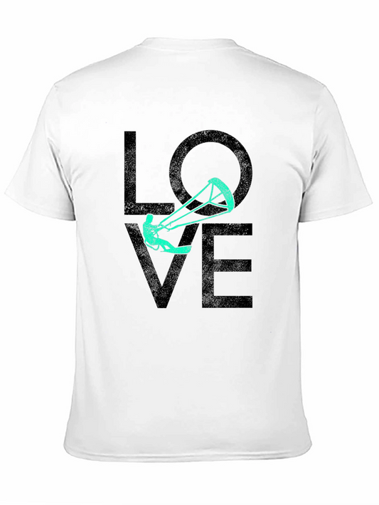 Camiseta Negra Estampada LOVE Kitesurf