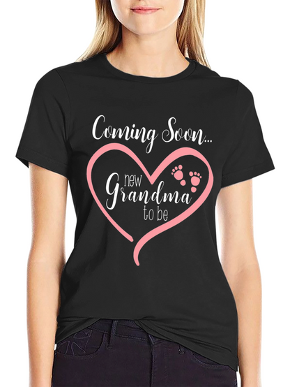 Camiseta Negra Coming Soon New Grandma