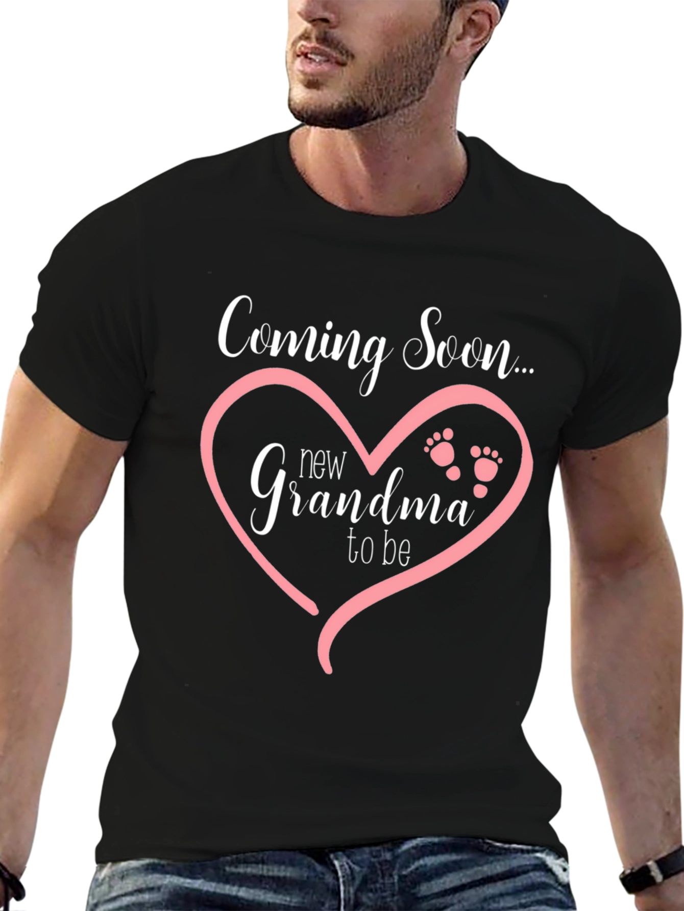 Camiseta Negra Coming Soon New Grandma