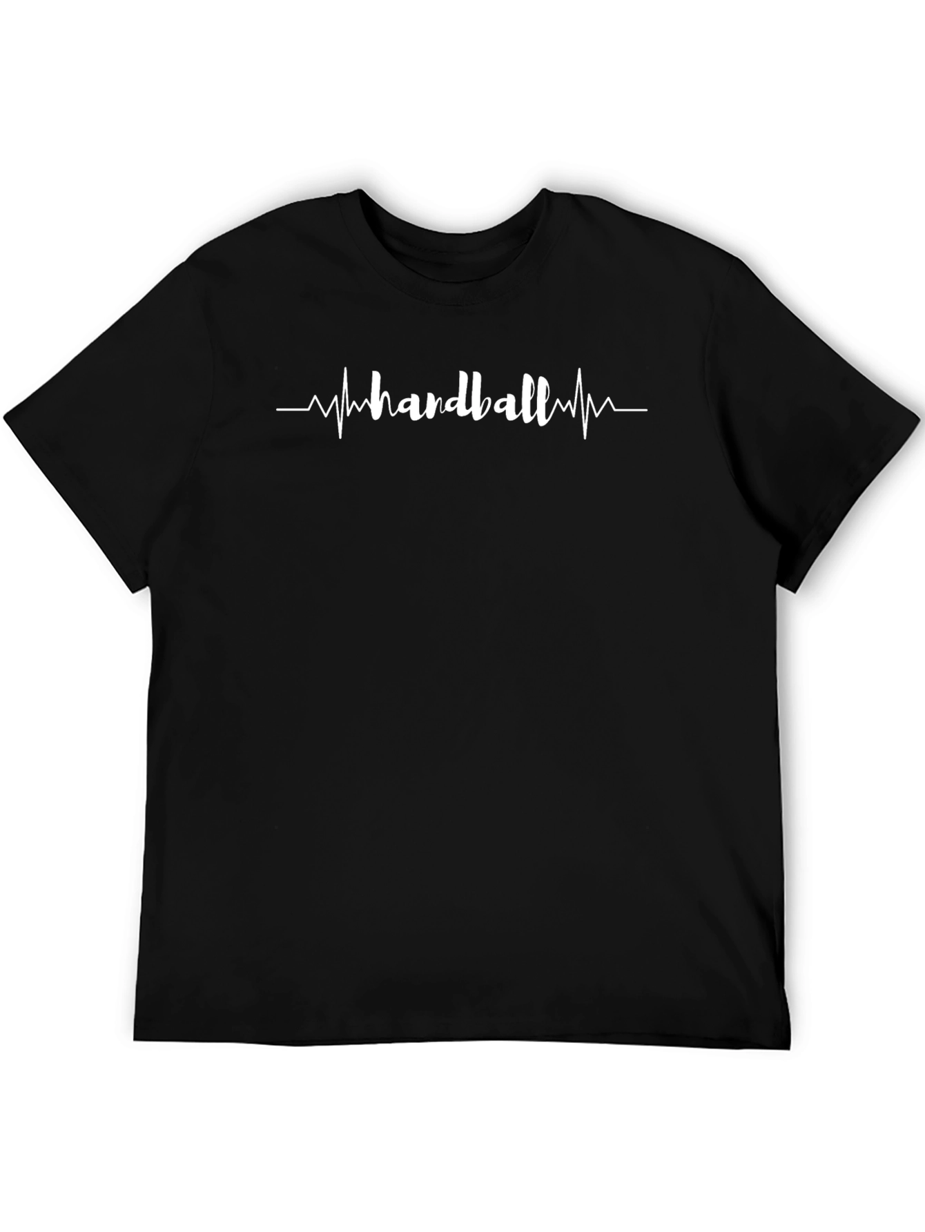 Camiseta Negra Handball Latido del Corazón
