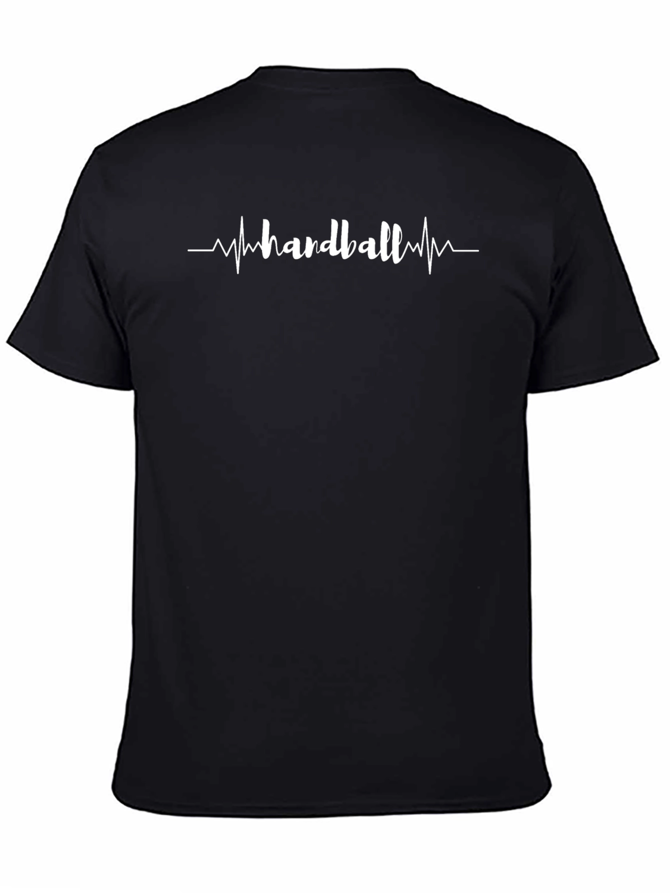 Camiseta Negra Handball Latido del Corazón