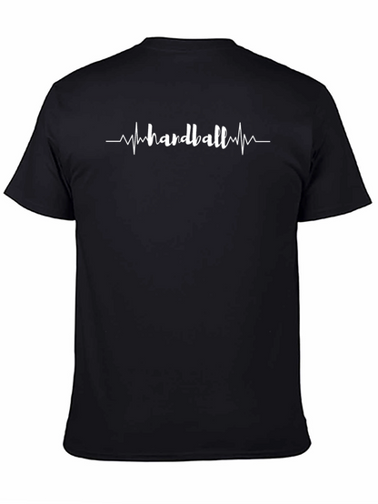 Camiseta Negra Handball Latido del Corazón