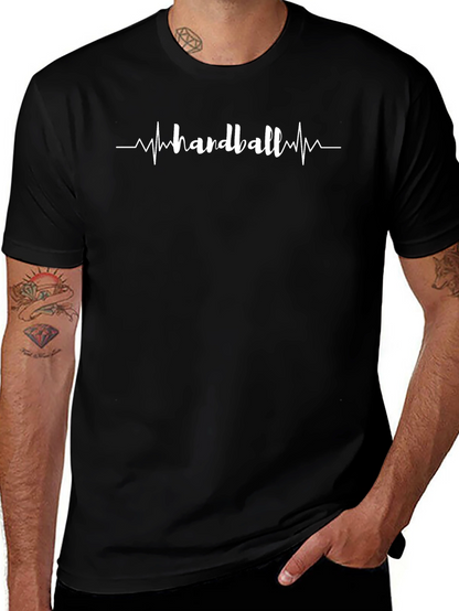 Camiseta Negra Handball Latido del Corazón