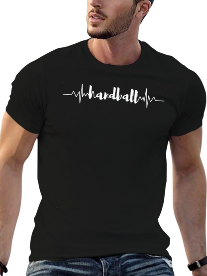 Camiseta Negra Handball Latido del Corazón