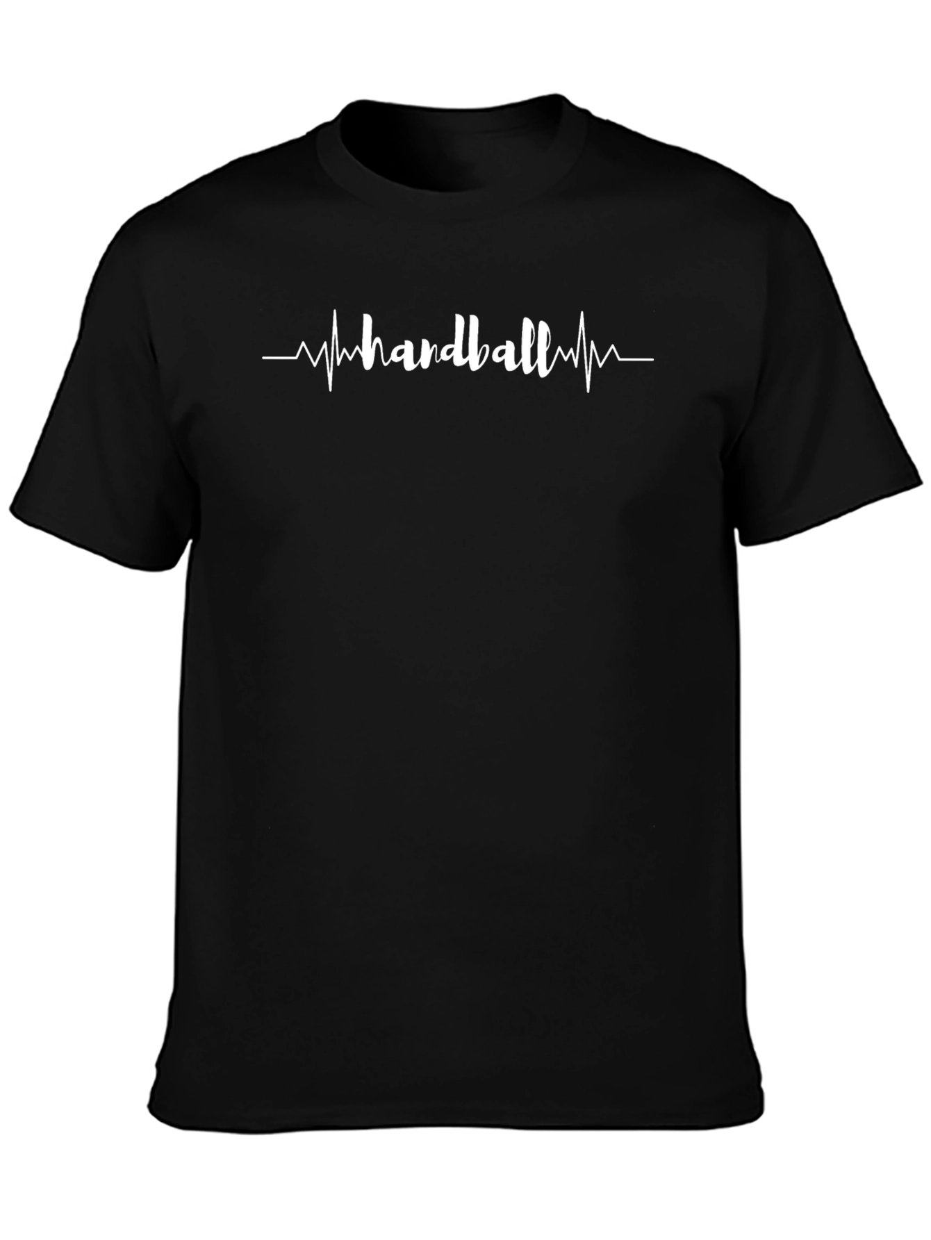 Camiseta Negra Handball Latido del Corazón