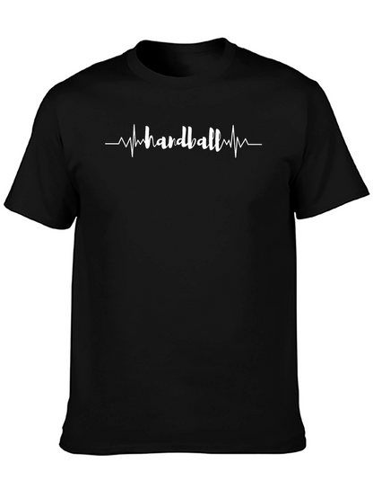 Camiseta Negra Handball Latido del Corazón
