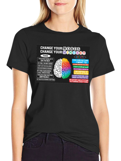 Camiseta Negra Cambia Tu Mentalidad