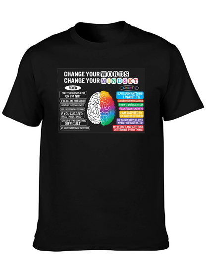 Camiseta Negra Cambia Tu Mentalidad