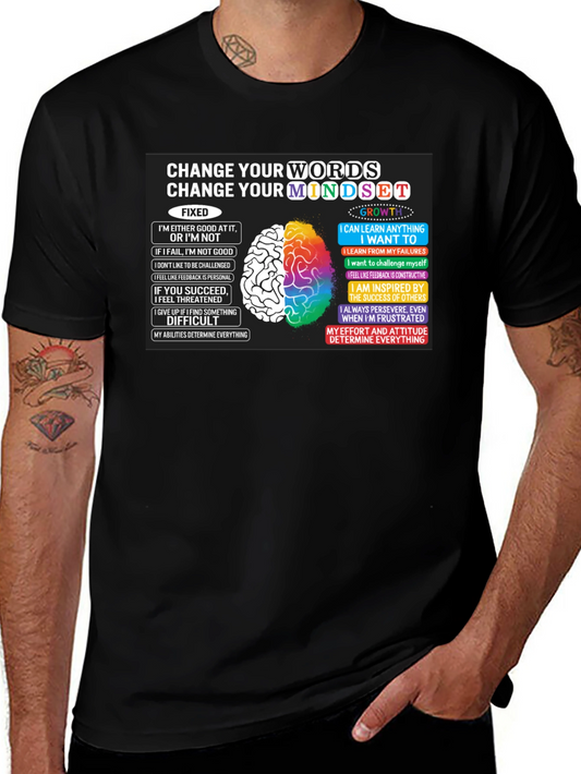 Camiseta Negra Cambia Tu Mentalidad