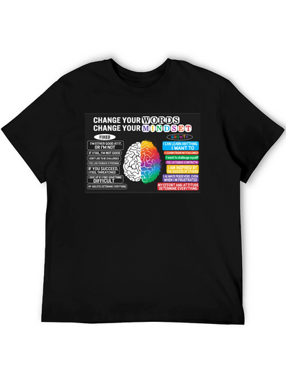 Camiseta Negra Cambia Tu Mentalidad