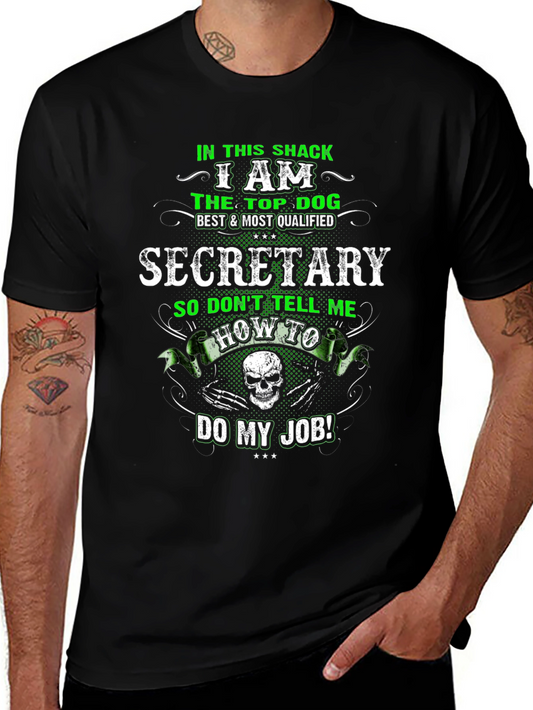 Camiseta Negra Secretario Top Dog
