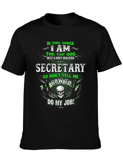 Camiseta Negra Secretario Top Dog
