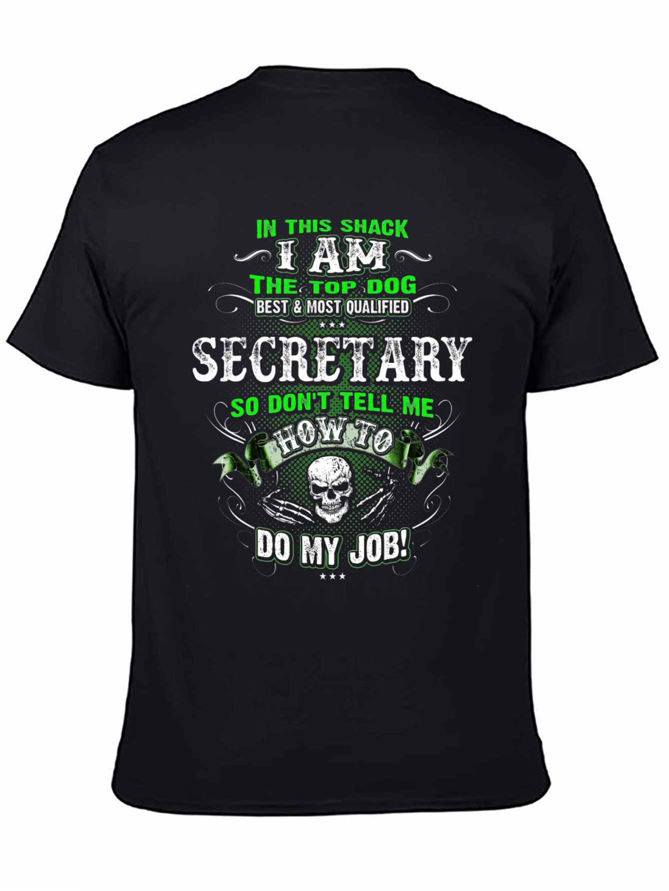 Camiseta Negra Secretario Top Dog
