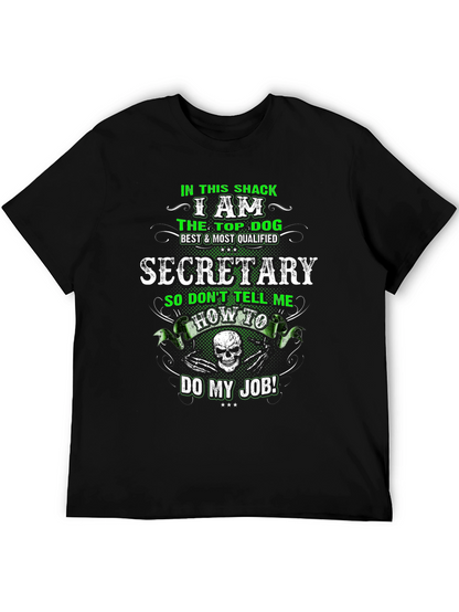 Camiseta Negra Secretario Top Dog