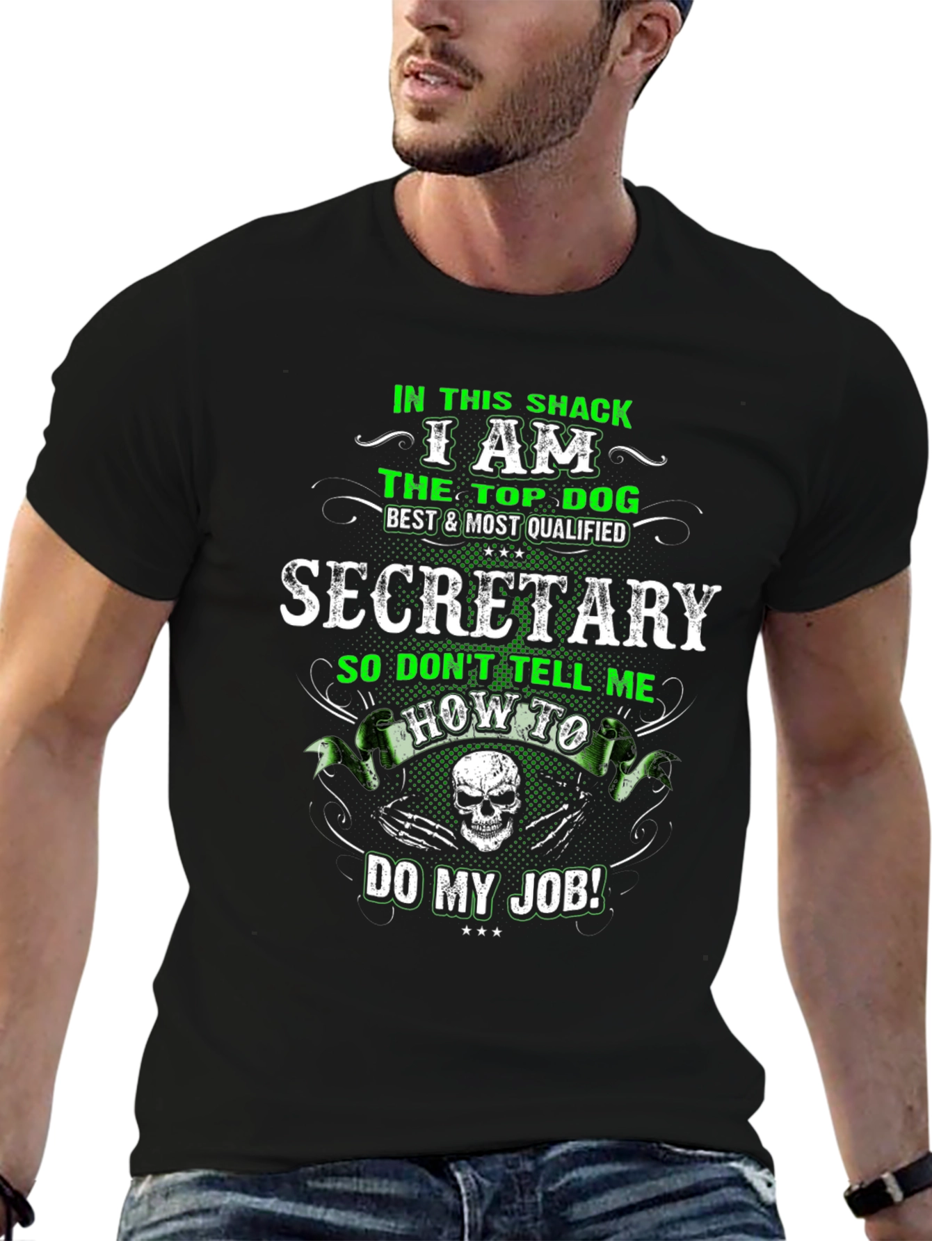 Camiseta Negra Secretario Top Dog
