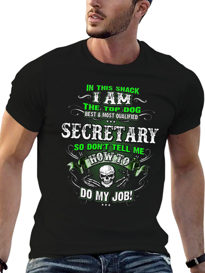 Camiseta Negra Secretario Top Dog