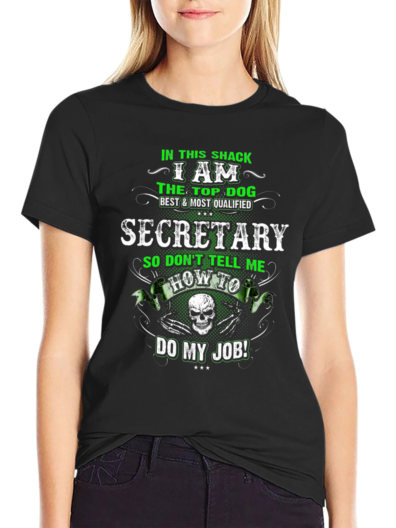 Camiseta Negra Secretario Top Dog