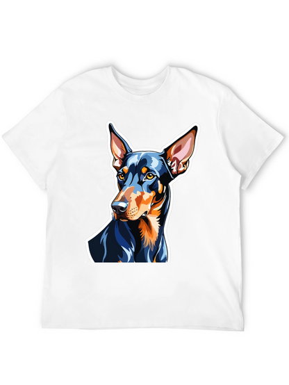 Camiseta Negra con Diseño de Doberman