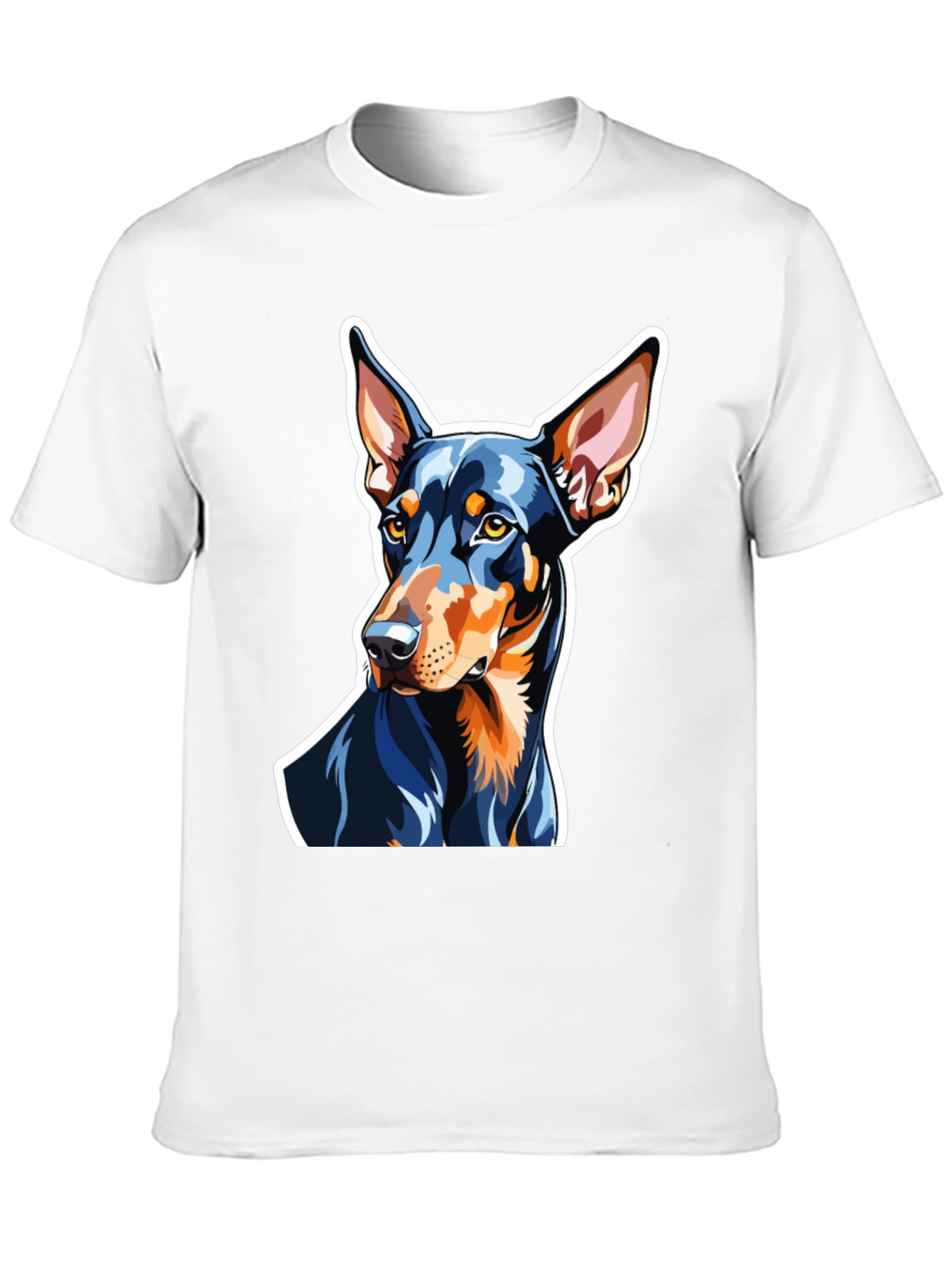 Camiseta Negra con Diseño de Doberman