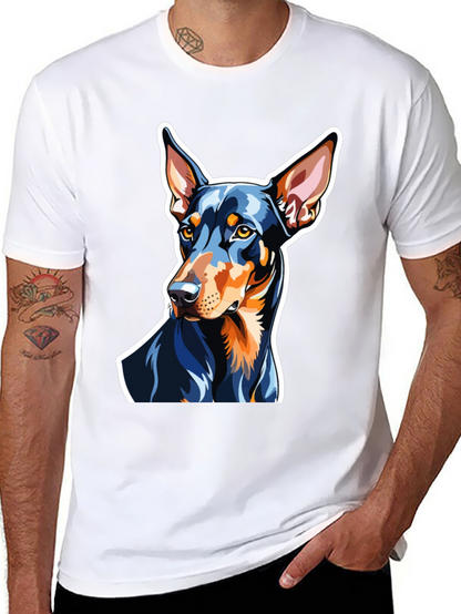 Camiseta Negra con Diseño de Doberman
