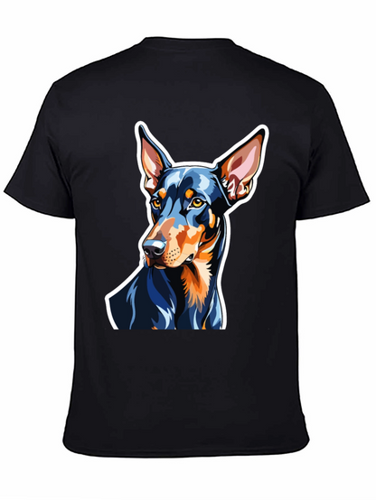 Camiseta Negra con Diseño de Doberman