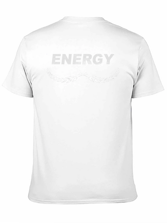 Camiseta Negra Energy Diseño Gráfico para Hombre
