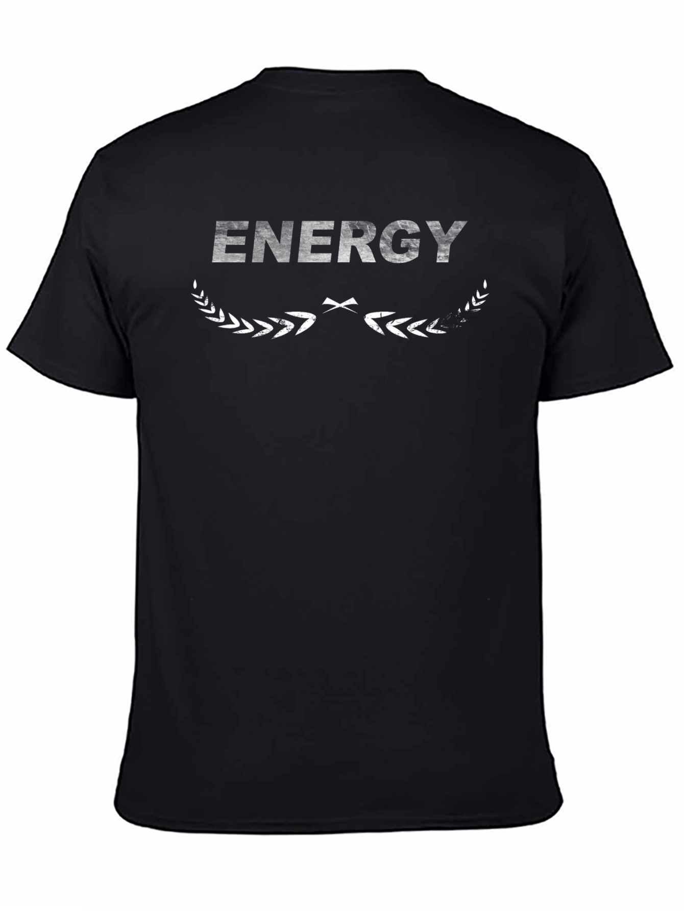 Camiseta Negra Energy Diseño Gráfico para Hombre