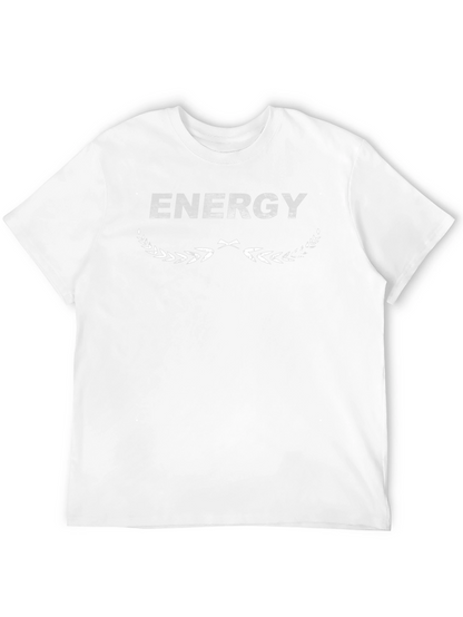 Camiseta Negra Energy Diseño Gráfico para Hombre