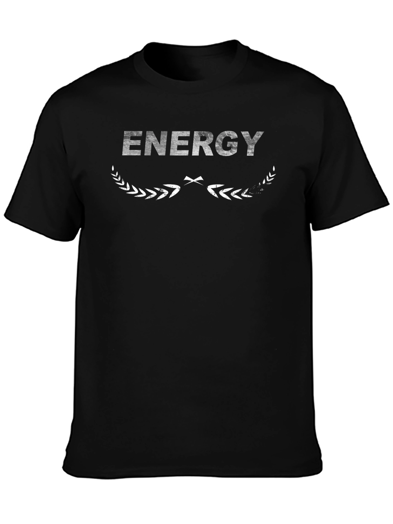 Camiseta Negra Energy Diseño Gráfico para Hombre