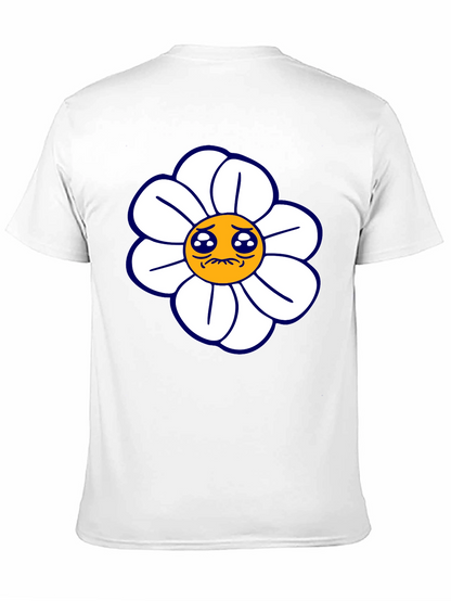 Camiseta Negra con Diseño Floral Triste