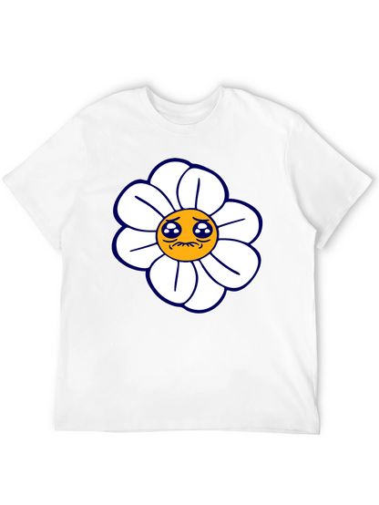Camiseta Negra con Diseño Floral Triste