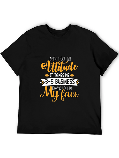 Camiseta Negra con Diseño Gracioso Actitud