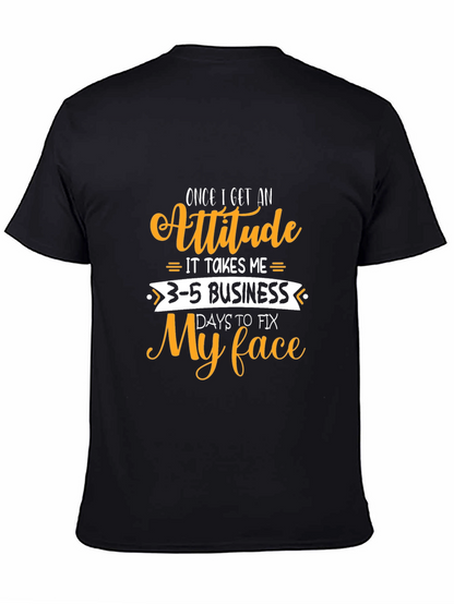Camiseta Negra con Diseño Gracioso Actitud