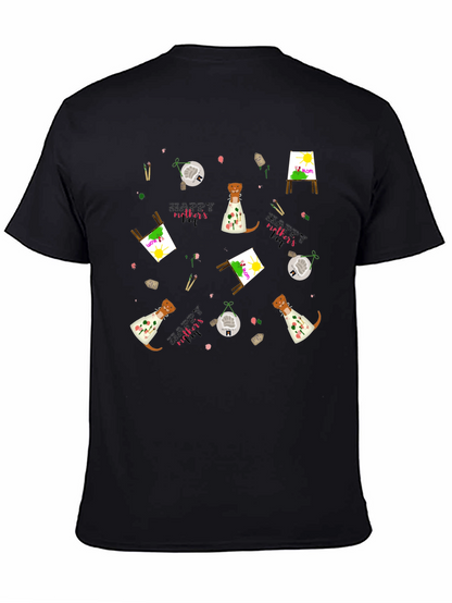 Camiseta Negra con Diseño Día de la Madre Artístico
