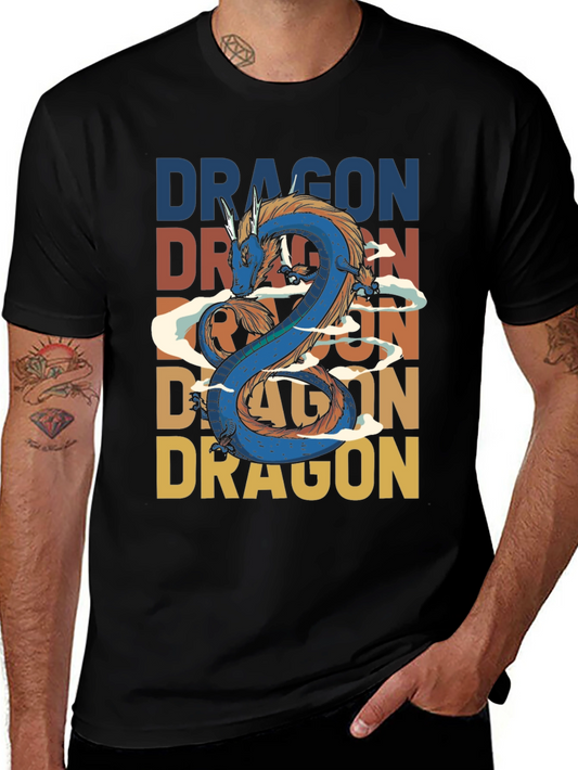 Camiseta Dragón Vintage Hombre - Estilo Casual