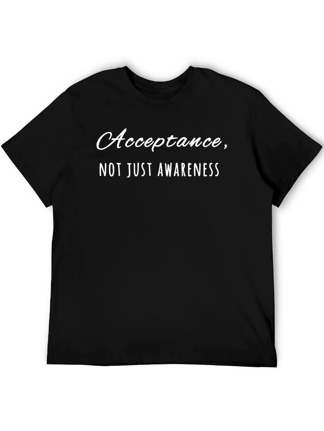 Camiseta Negra: Aceptación No Solo Conciencia