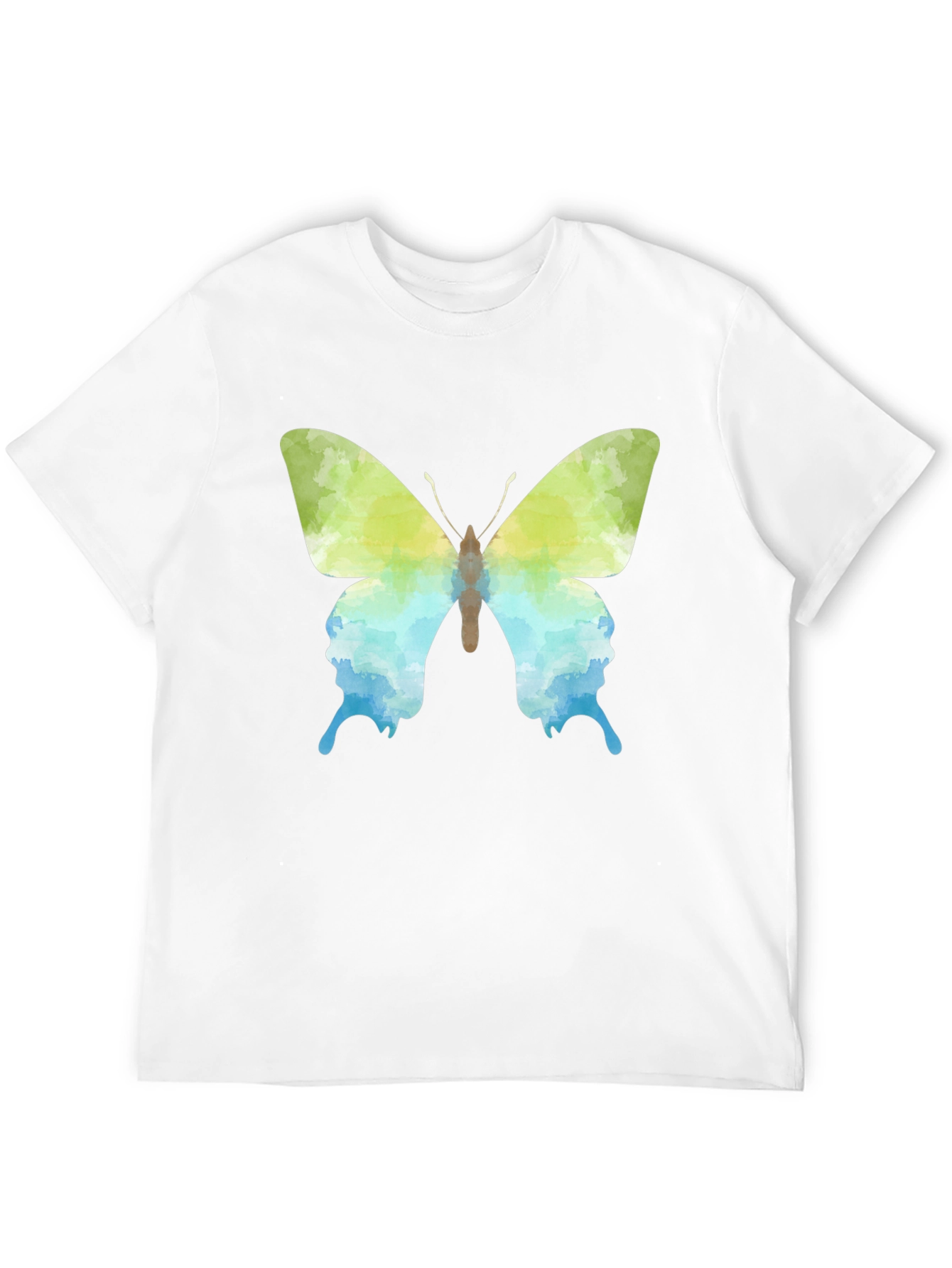 Camiseta Negra con Diseño de Mariposa Acuarela