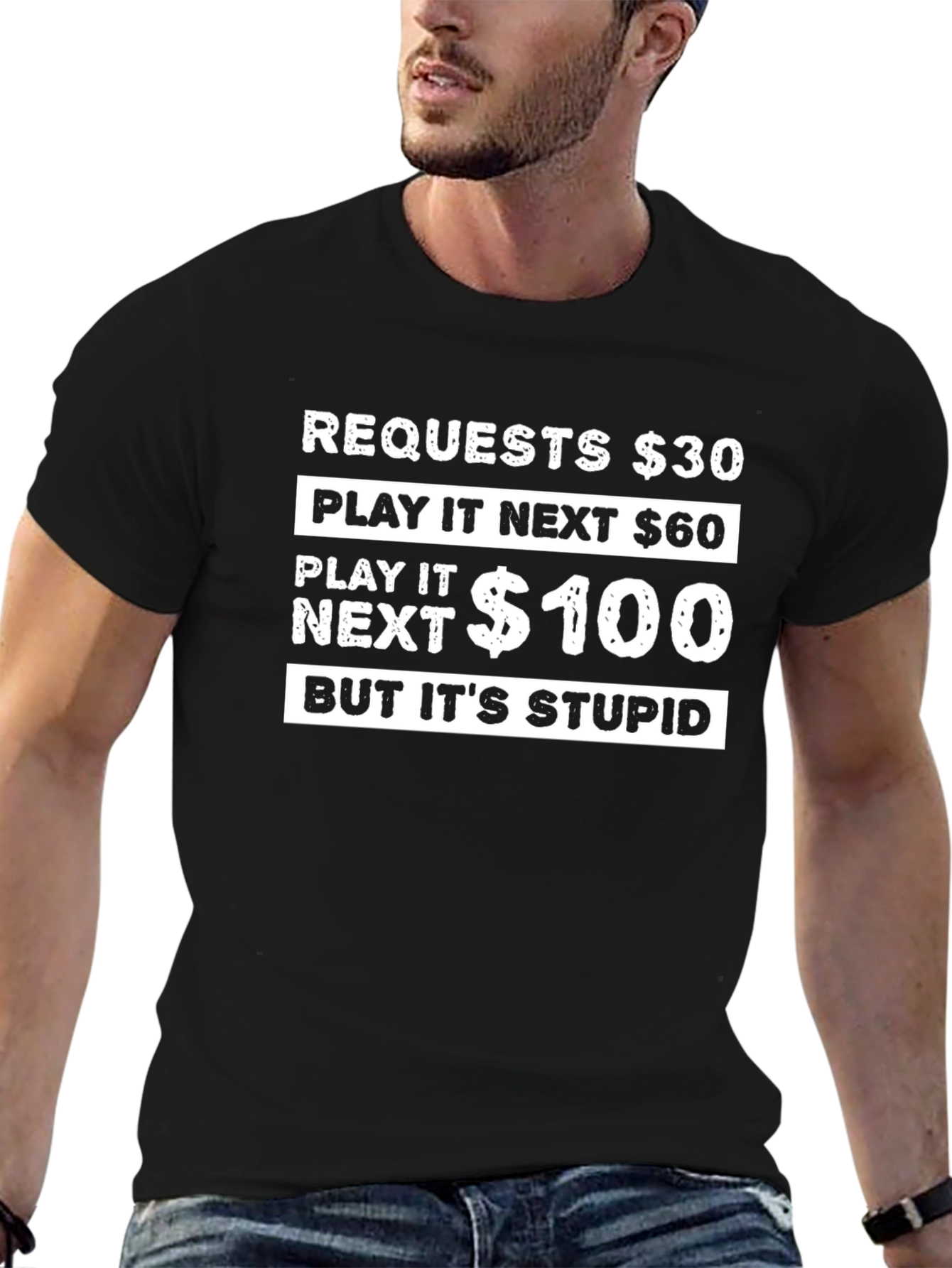 Camiseta Negra: ¡El Juego Estúpido!