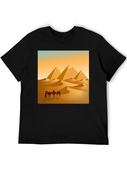 Camiseta Hombre Diseño Pirámides Egipto