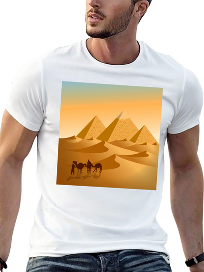 Camiseta Hombre Diseño Pirámides Egipto