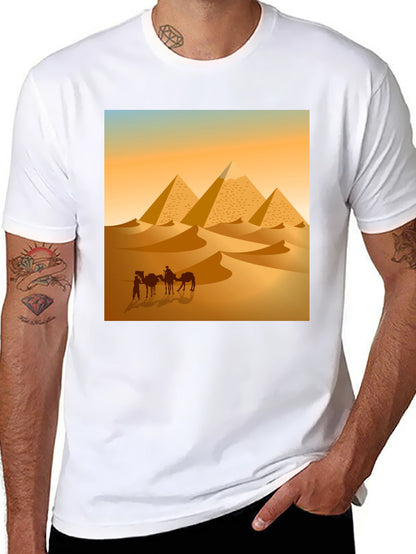 Camiseta Hombre Diseño Pirámides Egipto