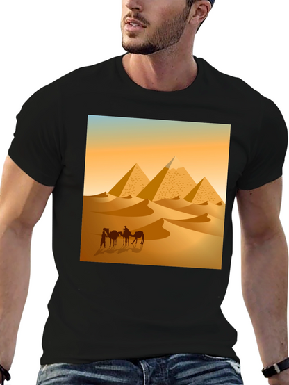Camiseta Hombre Diseño Pirámides Egipto