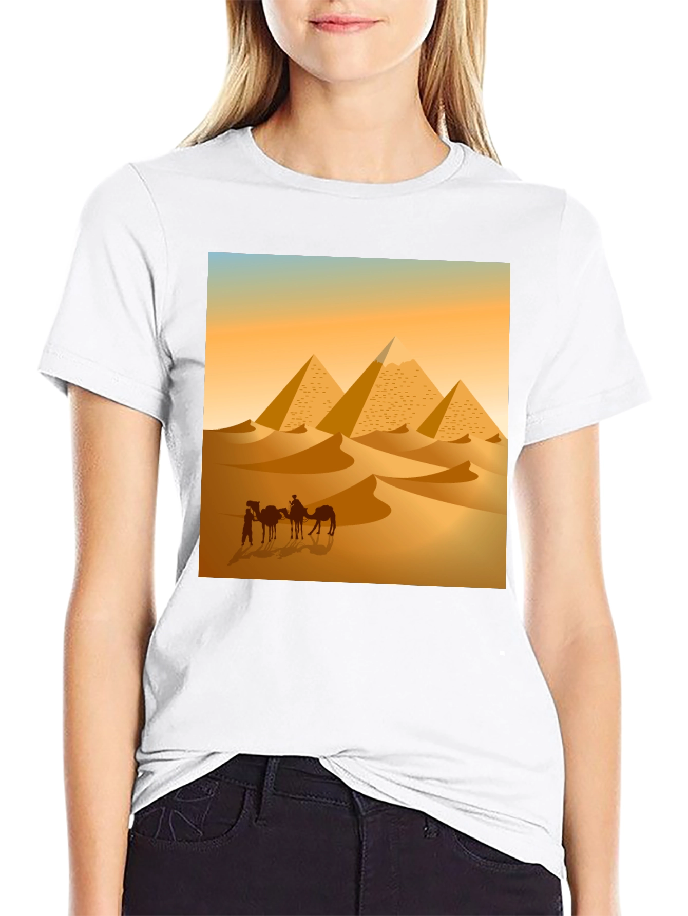 Camiseta Hombre Diseño Pirámides Egipto