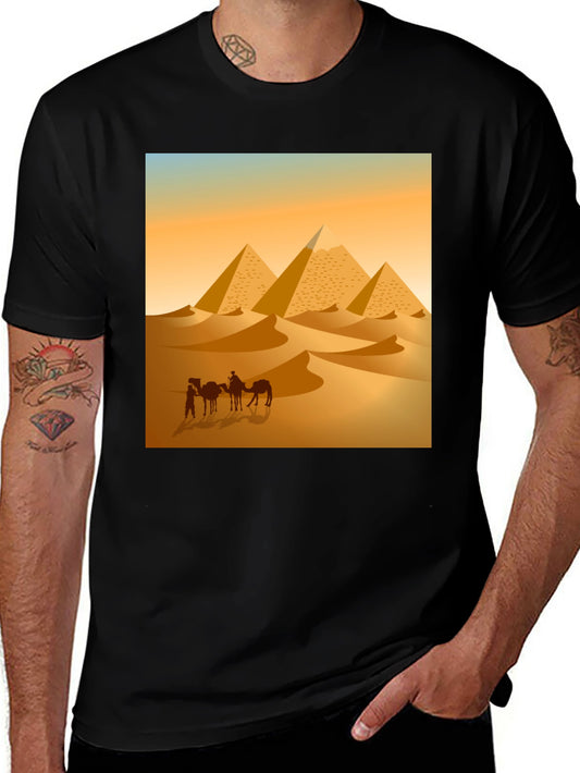Camiseta Hombre Diseño Pirámides Egipto
