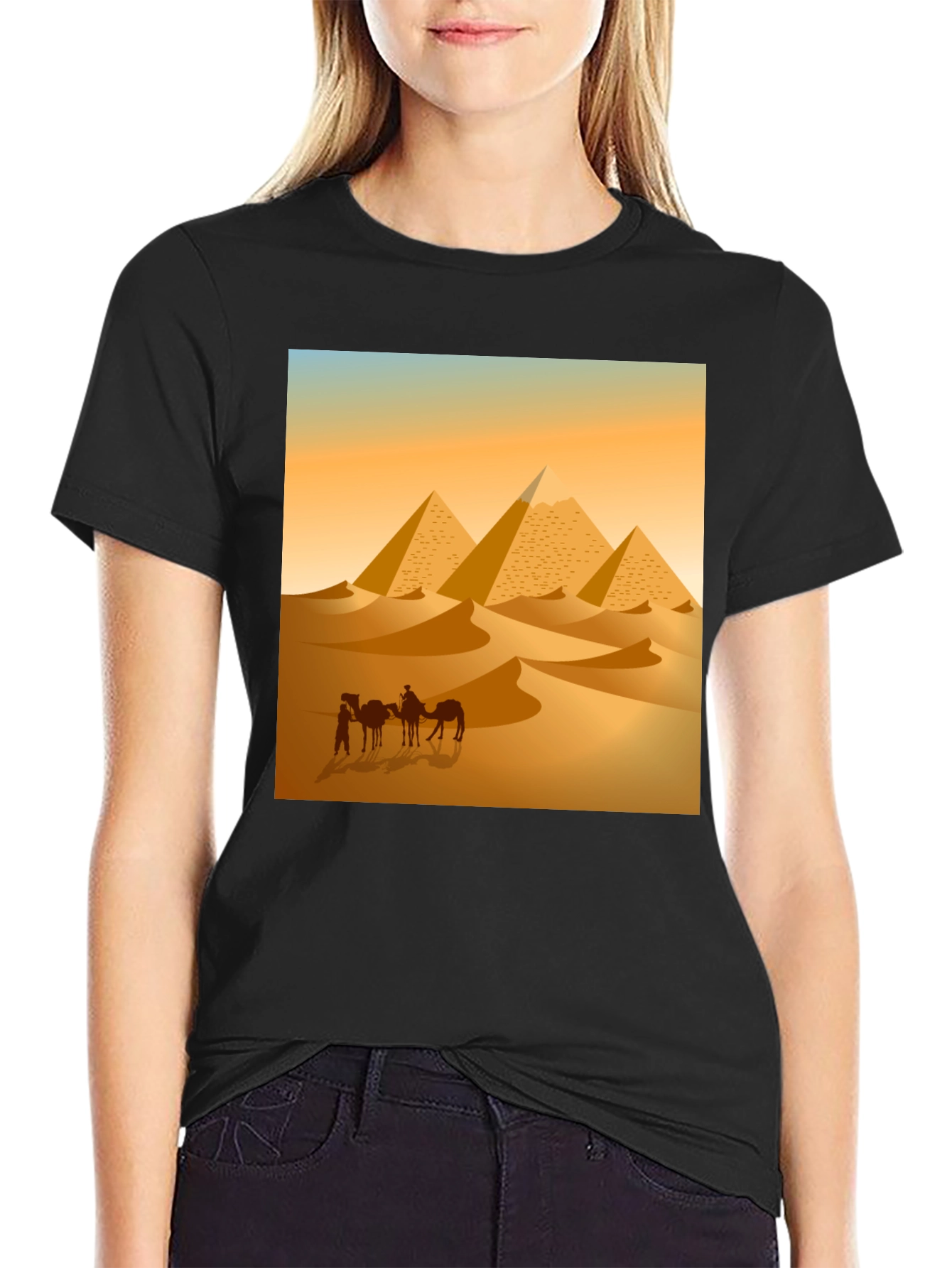 Camiseta Hombre Diseño Pirámides Egipto