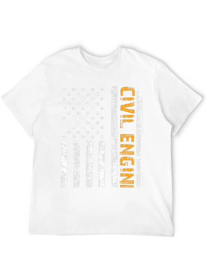 Camiseta ingeniero civil bandera USA