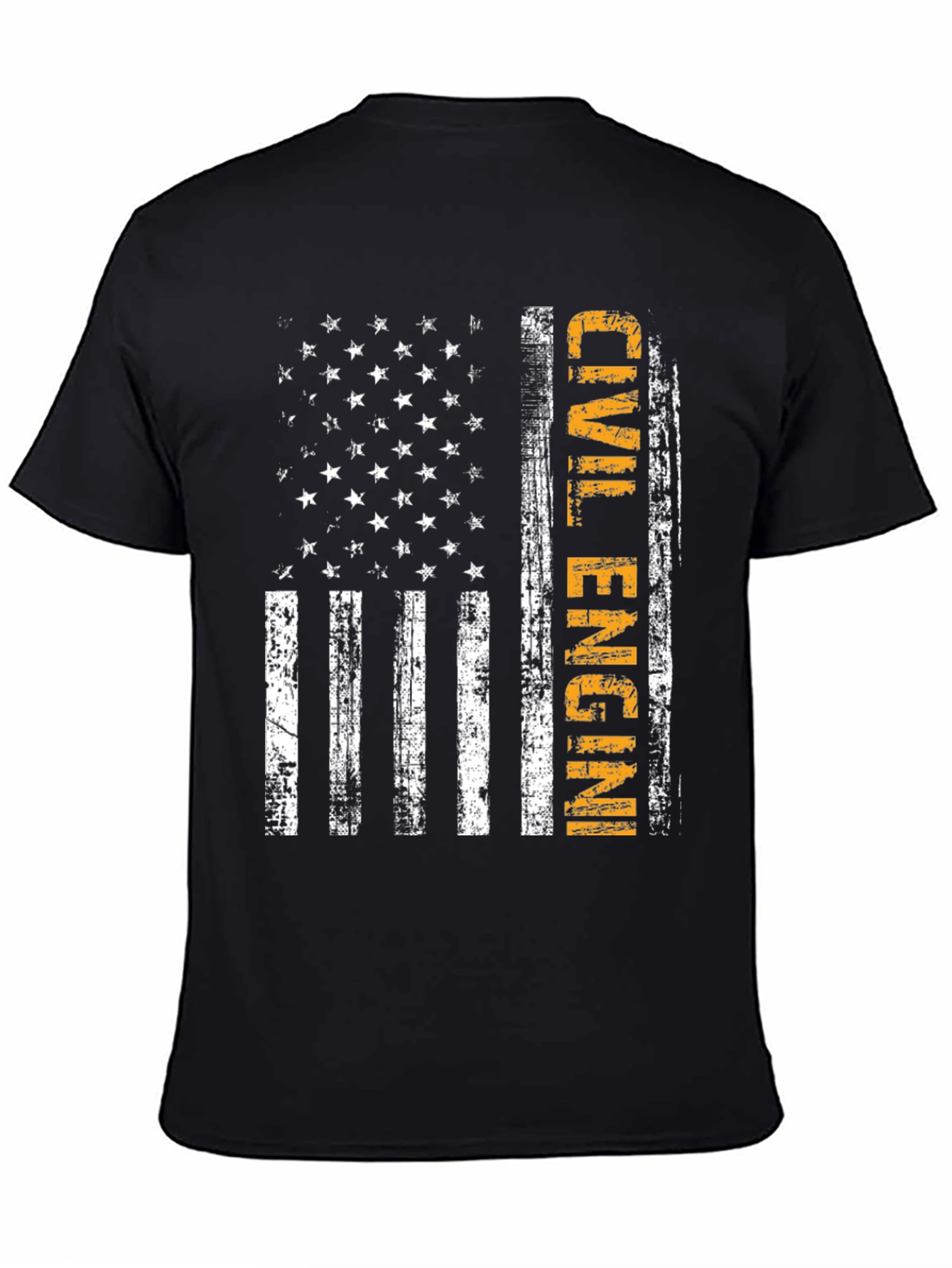 Camiseta ingeniero civil bandera USA