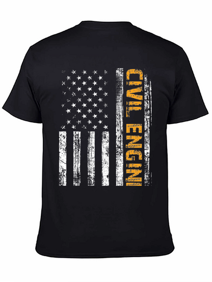 Camiseta ingeniero civil bandera USA