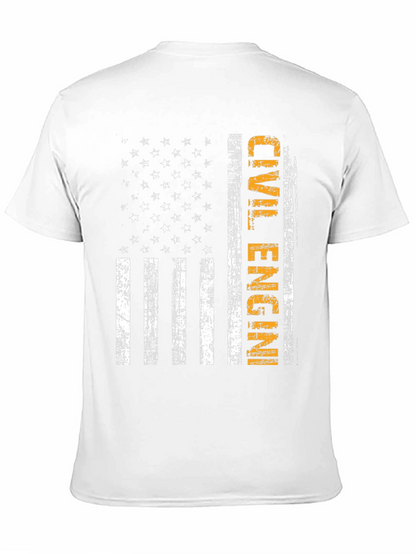 Camiseta ingeniero civil bandera USA